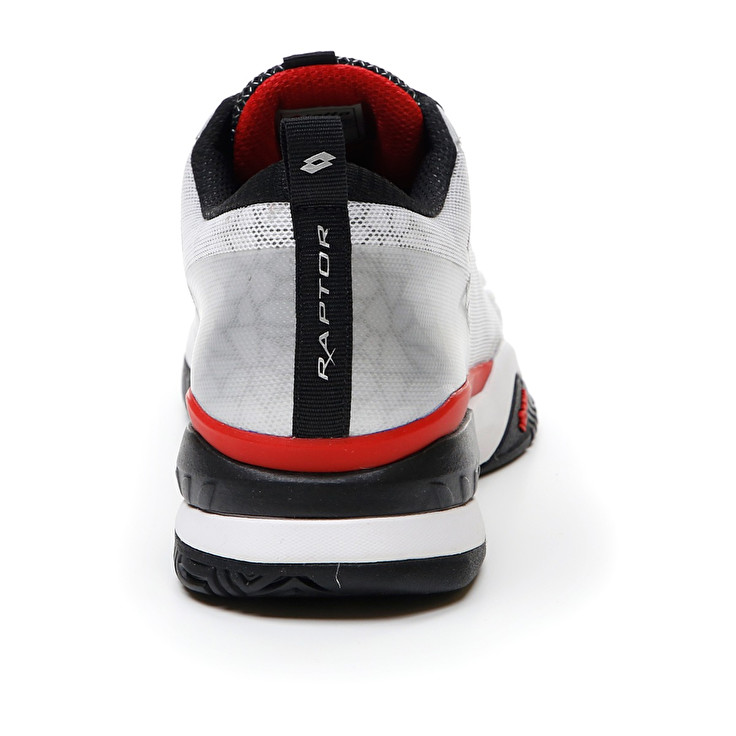 Men Lotto Raptor Hyperpulse 100 Spd Tennis Shoes White / Black / Red | 09342-RPIA
