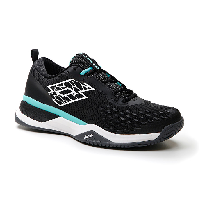 Men Lotto Raptor Hyperpulse 100 Spd Tennis Shoes Black / White / Green | 56302-XMPW