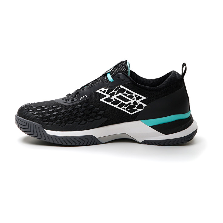 Men Lotto Raptor Hyperpulse 100 Spd Tennis Shoes Black / White / Green | 56302-XMPW