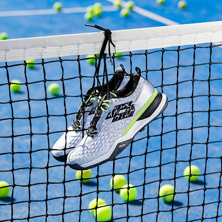 Men Lotto Raptor Hyperpulse 100 Spd Tennis Shoes White / Black / Green | 36107-YUCJ