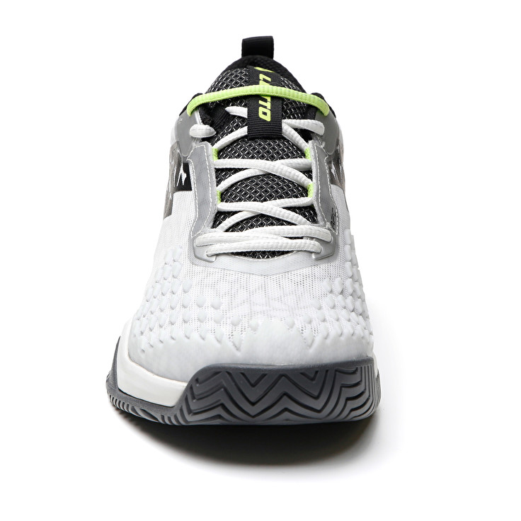 Men Lotto Raptor Hyperpulse 100 Spd Tennis Shoes White / Black / Green | 36107-YUCJ