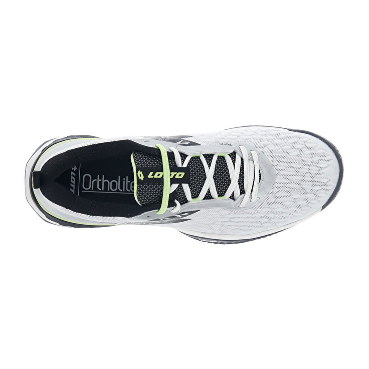 Men Lotto Raptor Hyperpulse 100 Spd Tennis Shoes White / Black / Green | 36107-YUCJ