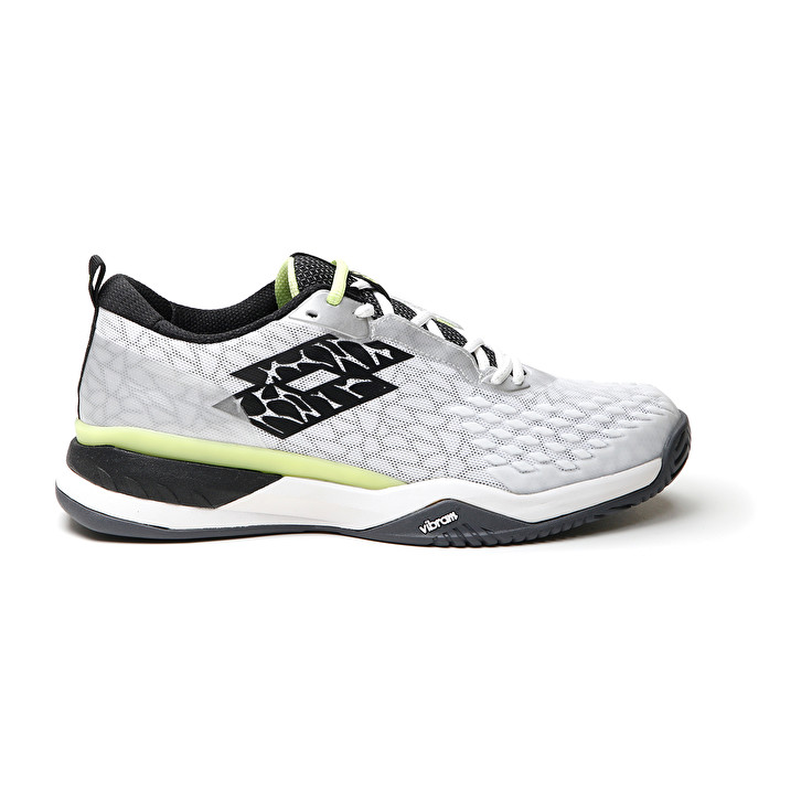 Men Lotto Raptor Hyperpulse 100 Spd Tennis Shoes White / Black / Green | 36107-YUCJ