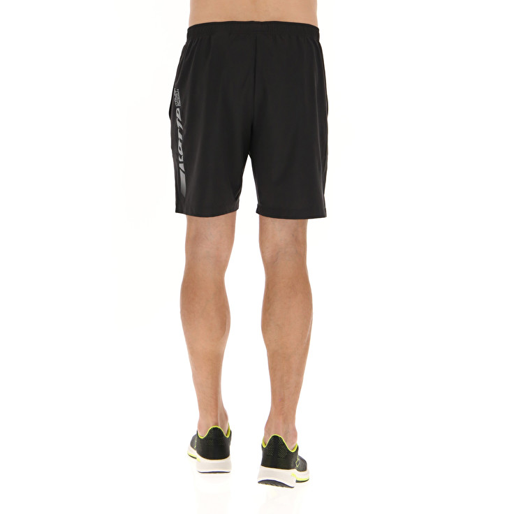 Men Lotto Run Fit7 Shorts Black | 23860-DZVE