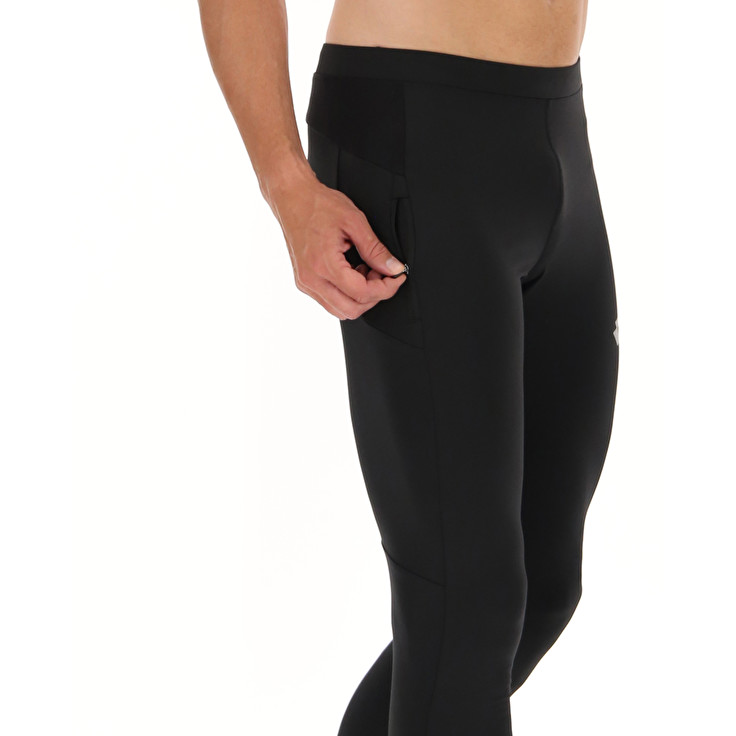 Men Lotto Run Fit Sport Pants Black | 37946-CIBF