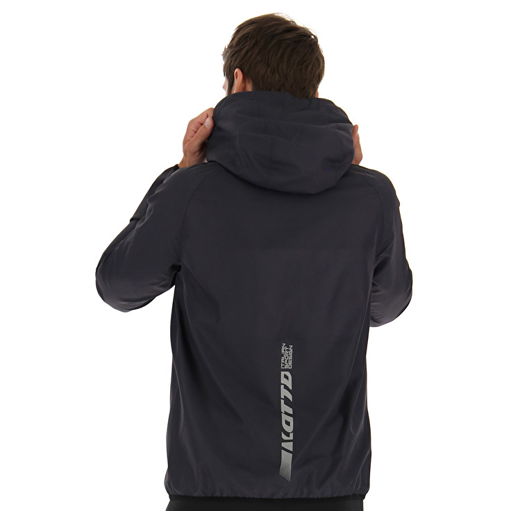 Men Lotto Run Fit Wind Jackets Black | 23960-URMF