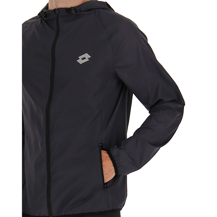 Men Lotto Run Fit Wind Jackets Black | 23960-URMF