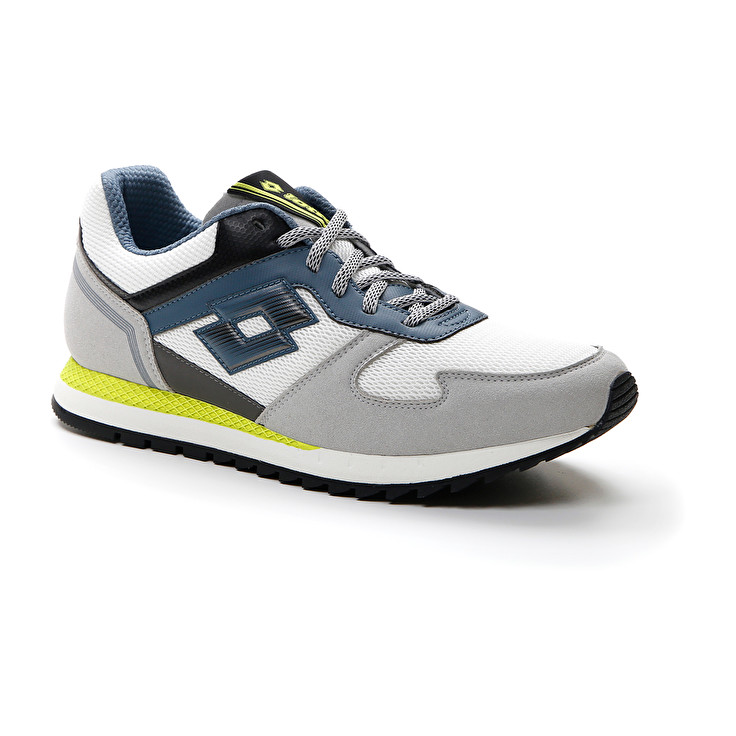 Men Lotto Runner Plus '95 Amf V Sneakers White / Blue / Grey | 42706-ULMT