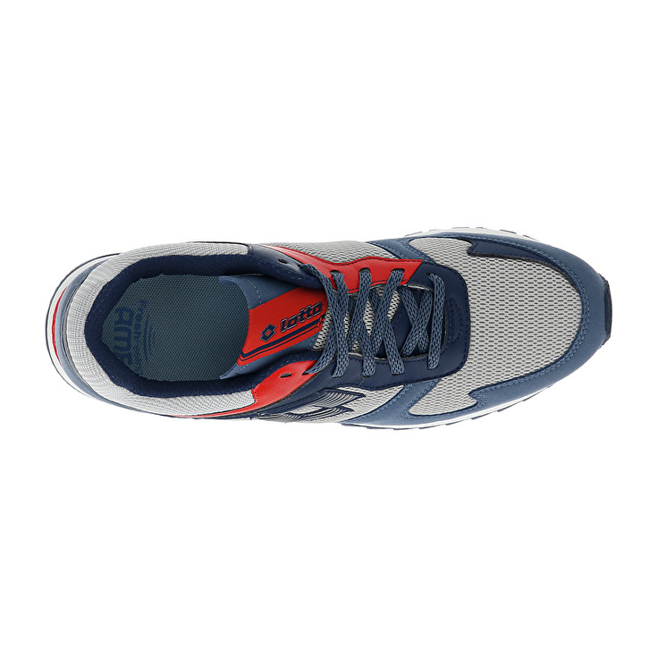 Men Lotto Runner Plus '95 Amf V Sneakers Grey / Blue / Blue | 52376-DRXS