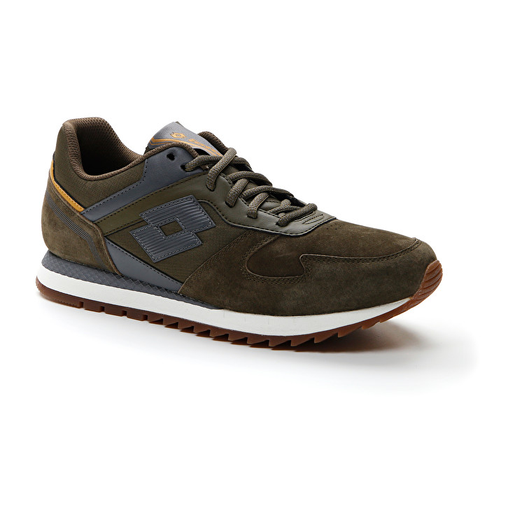 Men Lotto Runner Plus '95 Iv Sue Sneakers Dark / Olive / Light | 34281-EKLY