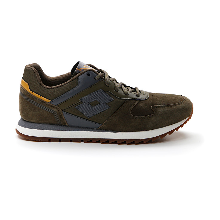 Men Lotto Runner Plus \'95 Iv Sue Sneakers Dark / Olive / Light | 34281-EKLY