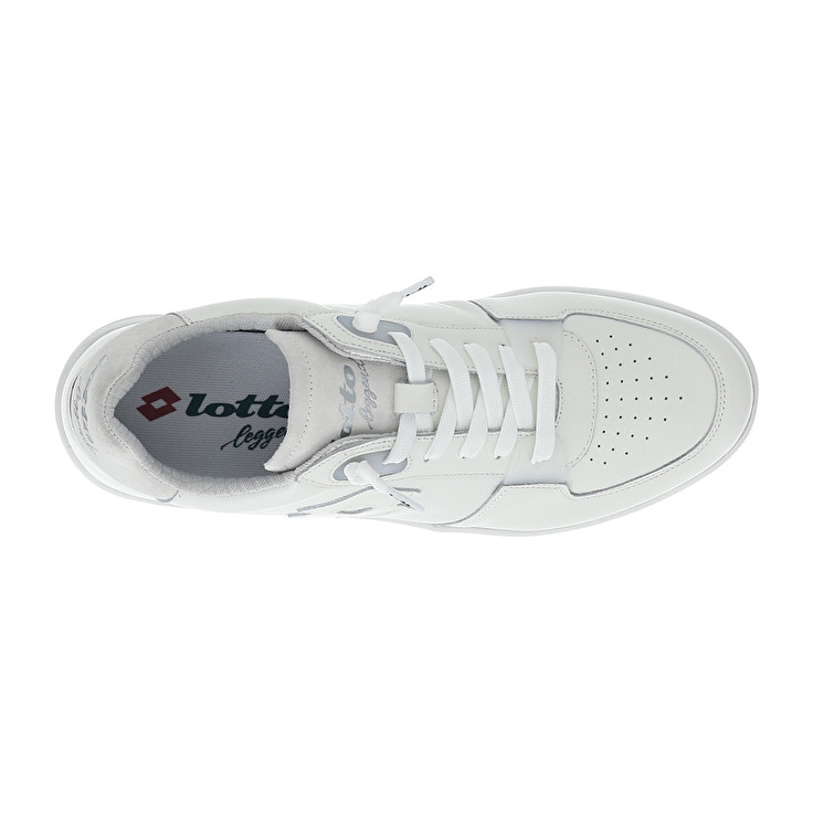 Men Lotto Signature Low Leggenda White | 62104-HCIU
