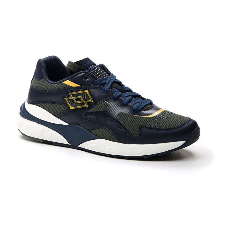 Men Lotto Sirius '95 Amf Sneakers Dark / Blue / Green / Gold | 63428-UKTX