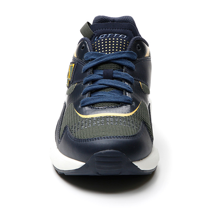 Men Lotto Sirius '95 Amf Sneakers Dark / Blue / Green / Gold | 63428-UKTX