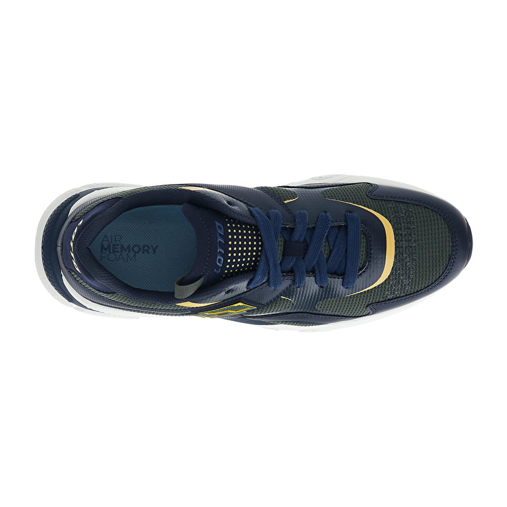 Men Lotto Sirius '95 Amf Sneakers Dark / Blue / Green / Gold | 63428-UKTX