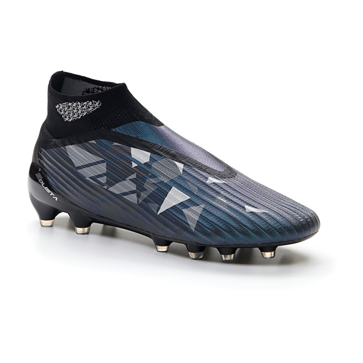 Men Lotto Solista 100 Iv Gravity Fg Soccer Shoes Black / Grey | 21074-HPCJ