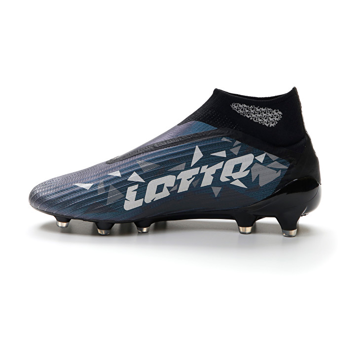 Men Lotto Solista 100 Iv Gravity Fg Soccer Shoes Black / Grey | 21074-HPCJ