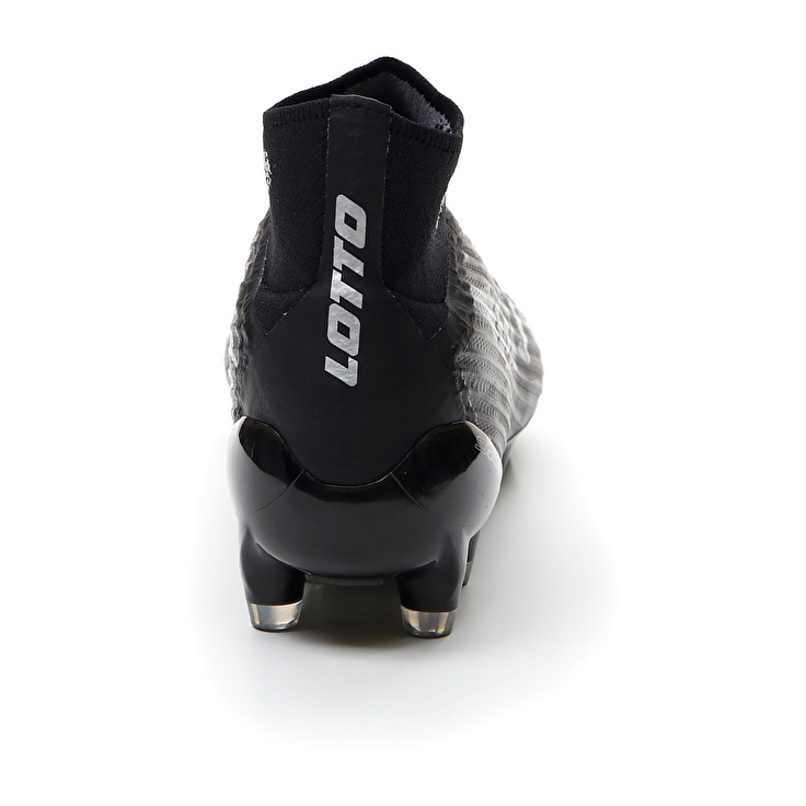 Men Lotto Solista 100 Iv Gravity Fg Soccer Shoes Black / Grey | 21074-HPCJ