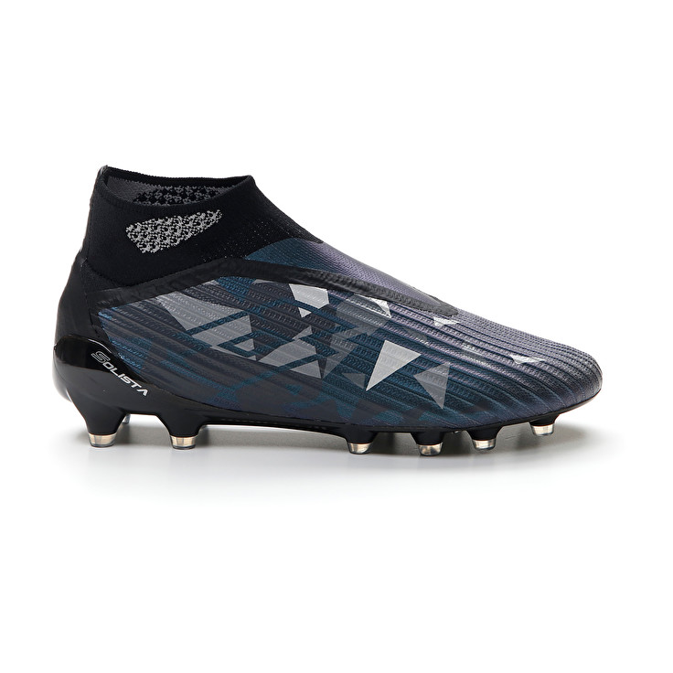 Men Lotto Solista 100 Iv Gravity Fg Soccer Shoes Black / Grey | 21074-HPCJ