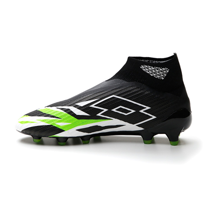 Men Lotto Solista 100 Vi Gravity Fg Soccer Shoes Black / White / Green | 53294-NPCT