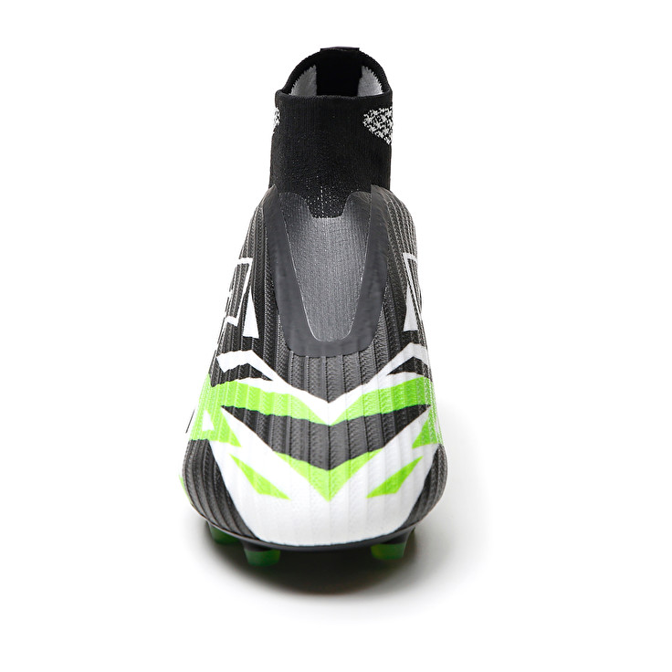 Men Lotto Solista 100 Vi Gravity Fg Soccer Shoes Black / White / Green | 53294-NPCT