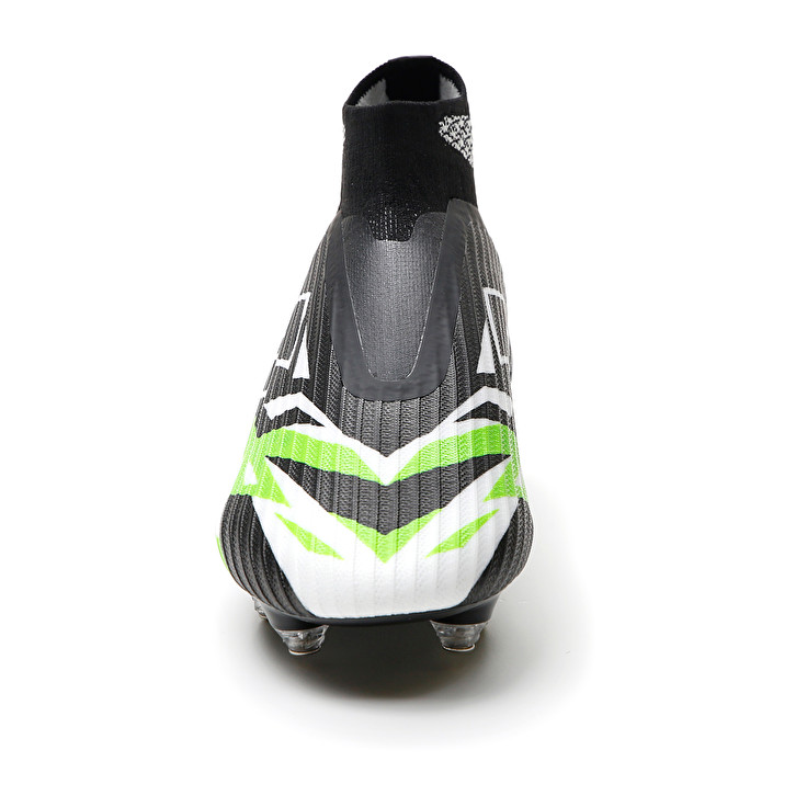 Men Lotto Solista 100 Vi Gravity Sgx Soccer Shoes Black / White / Green | 74015-ZAMS
