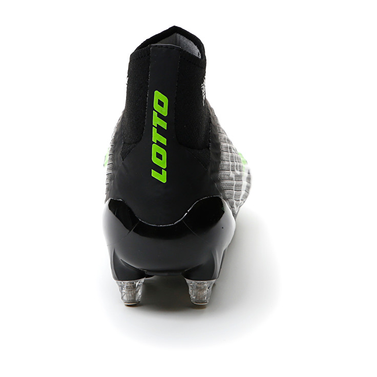 Men Lotto Solista 100 Vi Gravity Sgx Soccer Shoes Black / White / Green | 74015-ZAMS