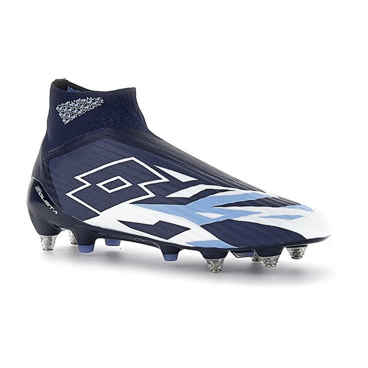 Men Lotto Solista 100 Vi Gravity Sgx Soccer Shoes Navy / Blue / White / Blue | 84765-PMBF