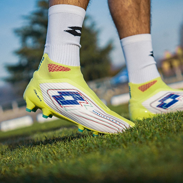 Men Lotto Solista 100 Viii Gravity Fg Soccer Shoes White / Green | 14290-TURI