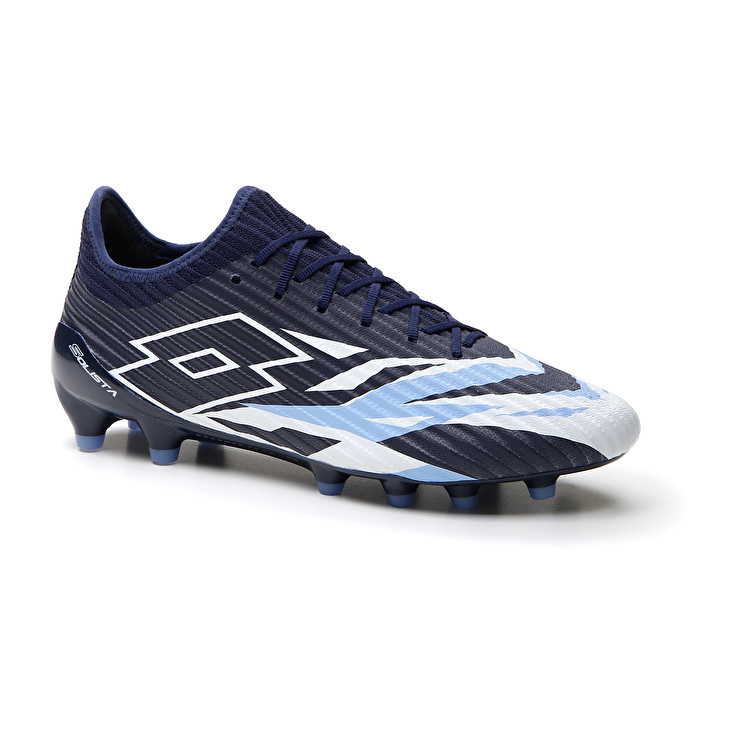 Men Lotto Solista 200 Vi Fg Soccer Shoes Navy / Blue / White / Blue | 25938-WVFA