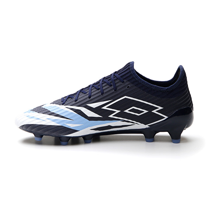 Men Lotto Solista 200 Vi Fg Soccer Shoes Navy / Blue / White / Blue | 25938-WVFA