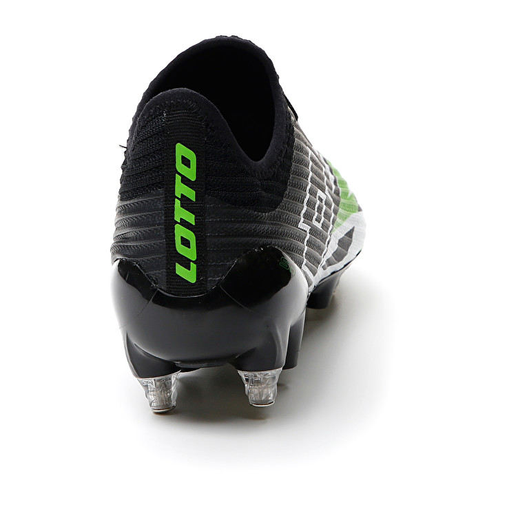 Men Lotto Solista 200 Vi Sgx Soccer Shoes Black / White / Green | 58479-MQPV