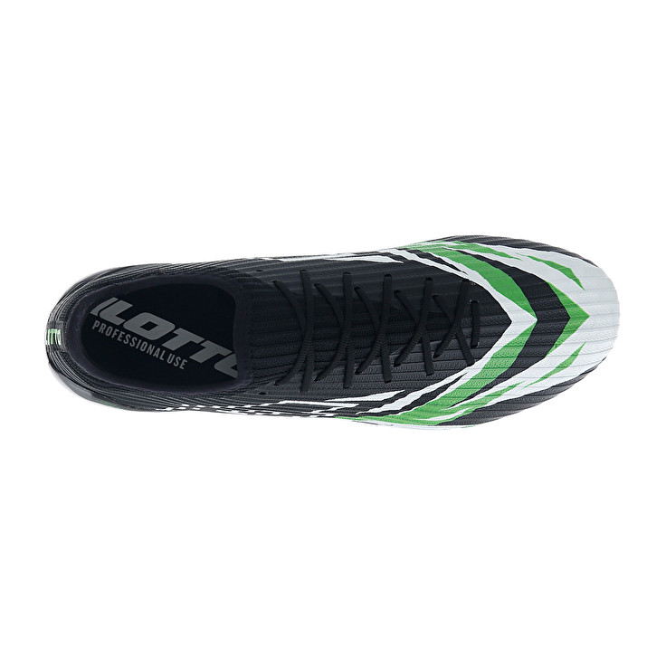 Men Lotto Solista 200 Vi Sgx Soccer Shoes Black / White / Green | 58479-MQPV