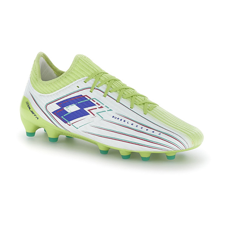 Men Lotto Solista 200 Viii Fg Soccer Shoes White / Green | 45312-GFLX
