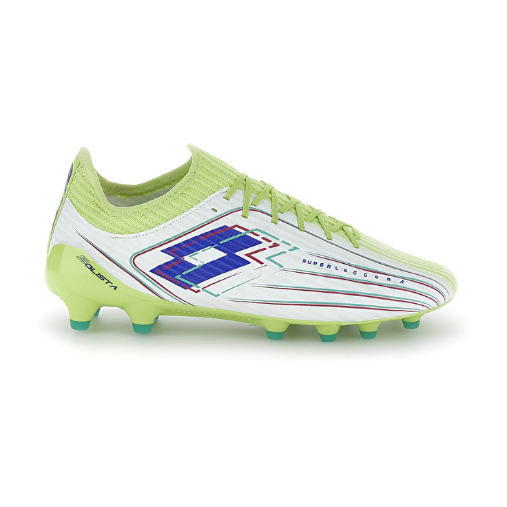 Men Lotto Solista 200 Viii Fg Soccer Shoes White / Green | 45312-GFLX