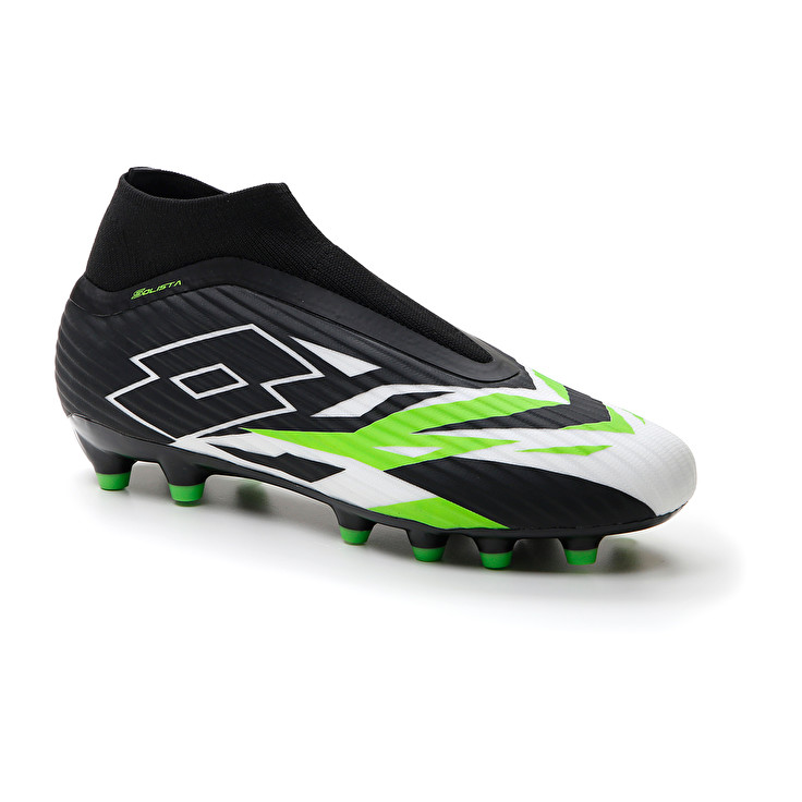 Men Lotto Solista 300 Vi Gravity Fg Soccer Shoes Black / White / Green | 52163-TCUP
