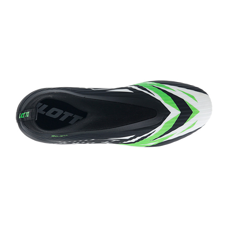 Men Lotto Solista 300 Vi Gravity Fg Soccer Shoes Black / White / Green | 52163-TCUP