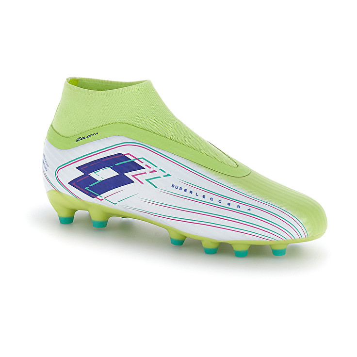 Men Lotto Solista 300 Viii Gravity Fg Soccer Shoes White / Green | 60415-RKXJ