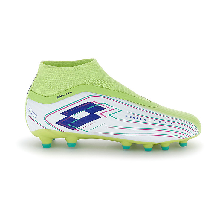 Men Lotto Solista 300 Viii Gravity Fg Soccer Shoes White / Green | 60415-RKXJ