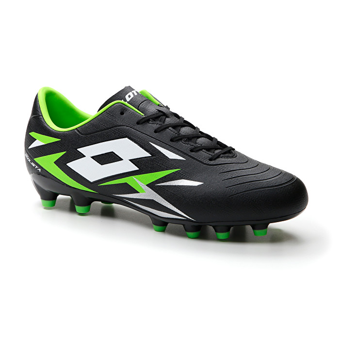 Men Lotto Solista 700 Vi Fg Soccer Shoes Black / White / Green | 57269-NKBM