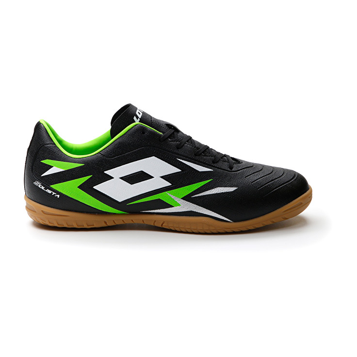 Men Lotto Solista 700 Vi Id Soccer Shoes Black / Green | 78246-ULGS