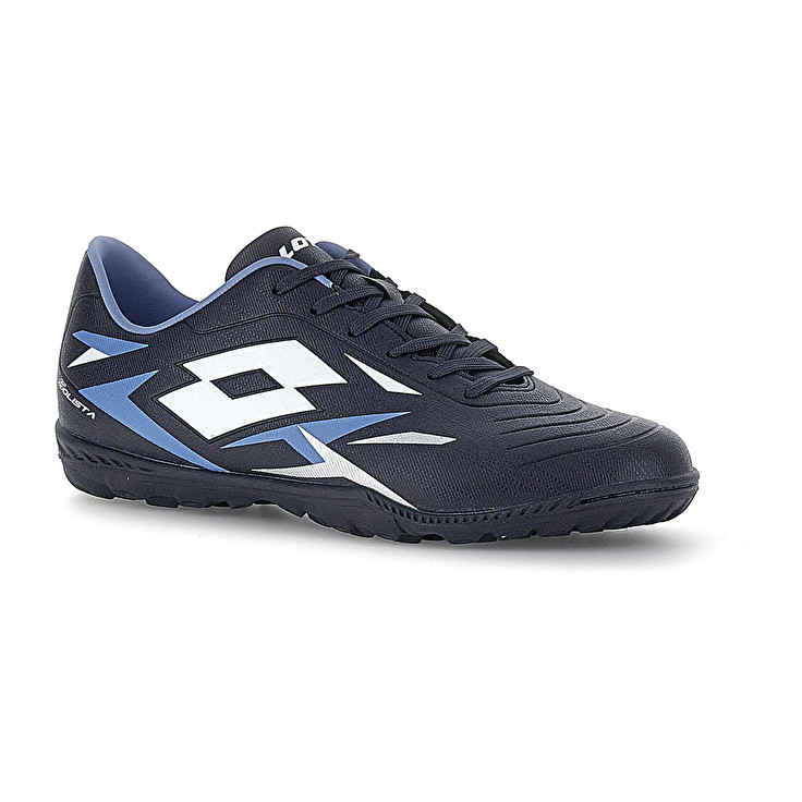 Men Lotto Solista 700 Vi Tf Soccer Shoes Black / Blue | 83254-IRED