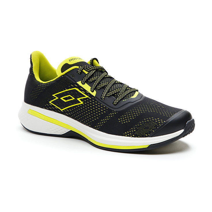 Men Lotto Speedevo 100 Running Shoes Black / Green | 40925-SKWQ
