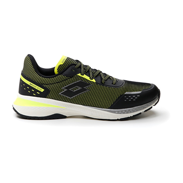 Men Lotto Speedevo 500 Ii Running Shoes Black / Green | 02678-NGTV