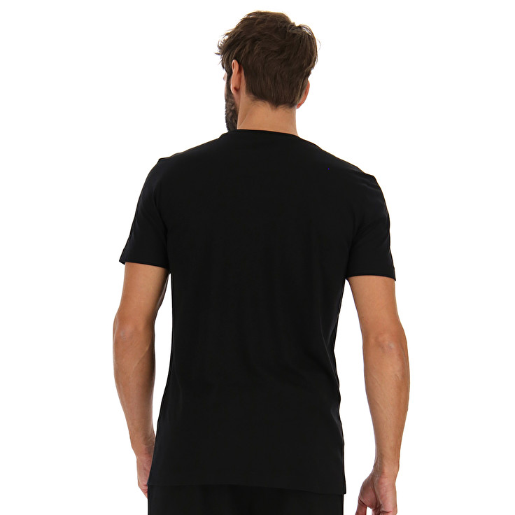 Men Lotto Squadra Ii Raptor T-shirts Black | 28361-LBEN