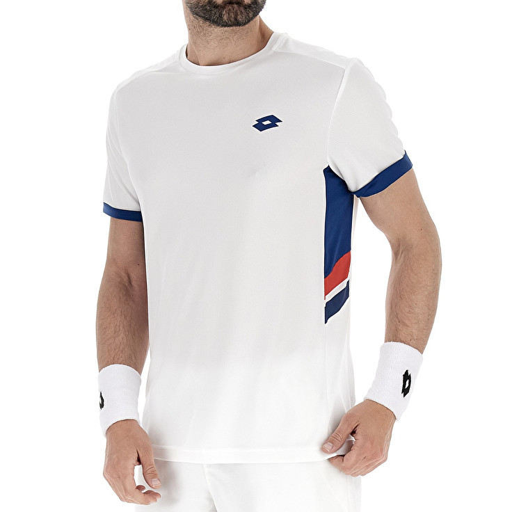 Men Lotto Squadra Iii T-shirts White | 26835-IDLP