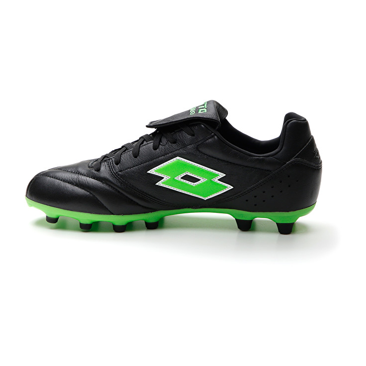 Men Lotto Stadio 200 Iii Fg Soccer Shoes Black / Green | 13067-DBQW