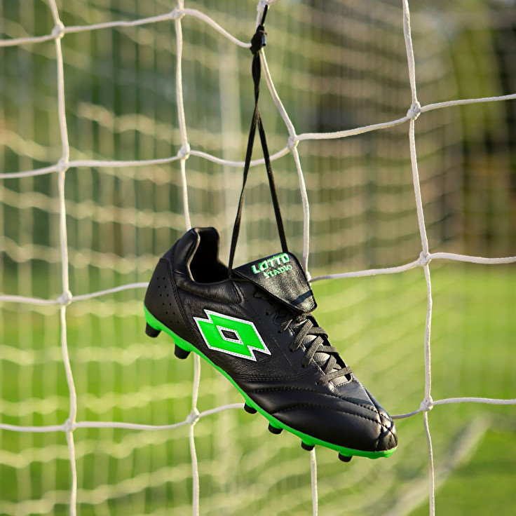 Men Lotto Stadio 200 Iii Fg Soccer Shoes Black / Green | 13067-DBQW