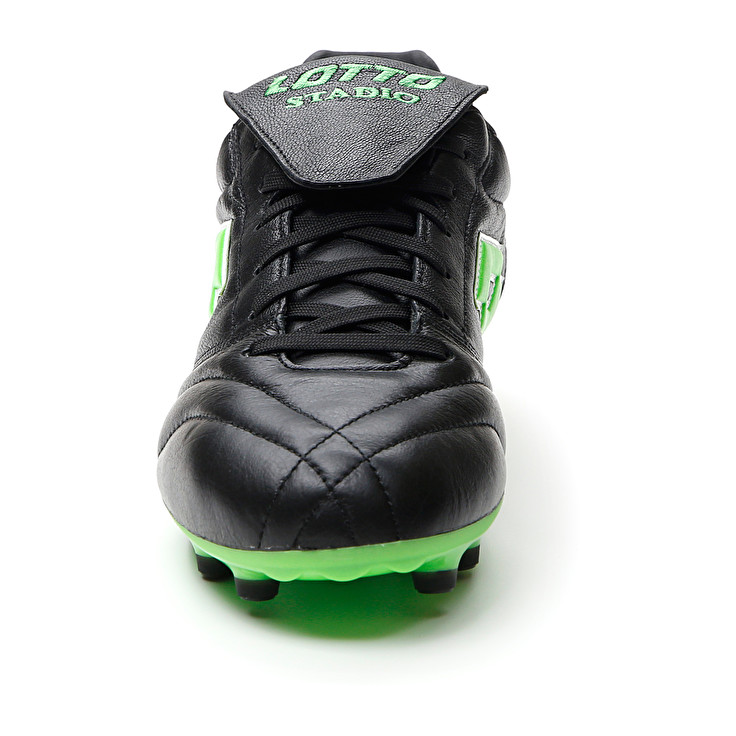 Men Lotto Stadio 200 Iii Fg Soccer Shoes Black / Green | 13067-DBQW