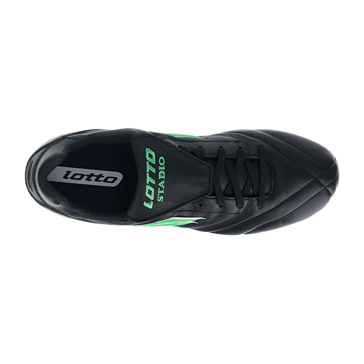 Men Lotto Stadio 200 Iii Fg Soccer Shoes Black / Green | 13067-DBQW